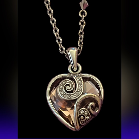 Enchanting Brighton Heart Necklace with Iridescent Crystals - 16โ-18โ - Picture 9 of 12